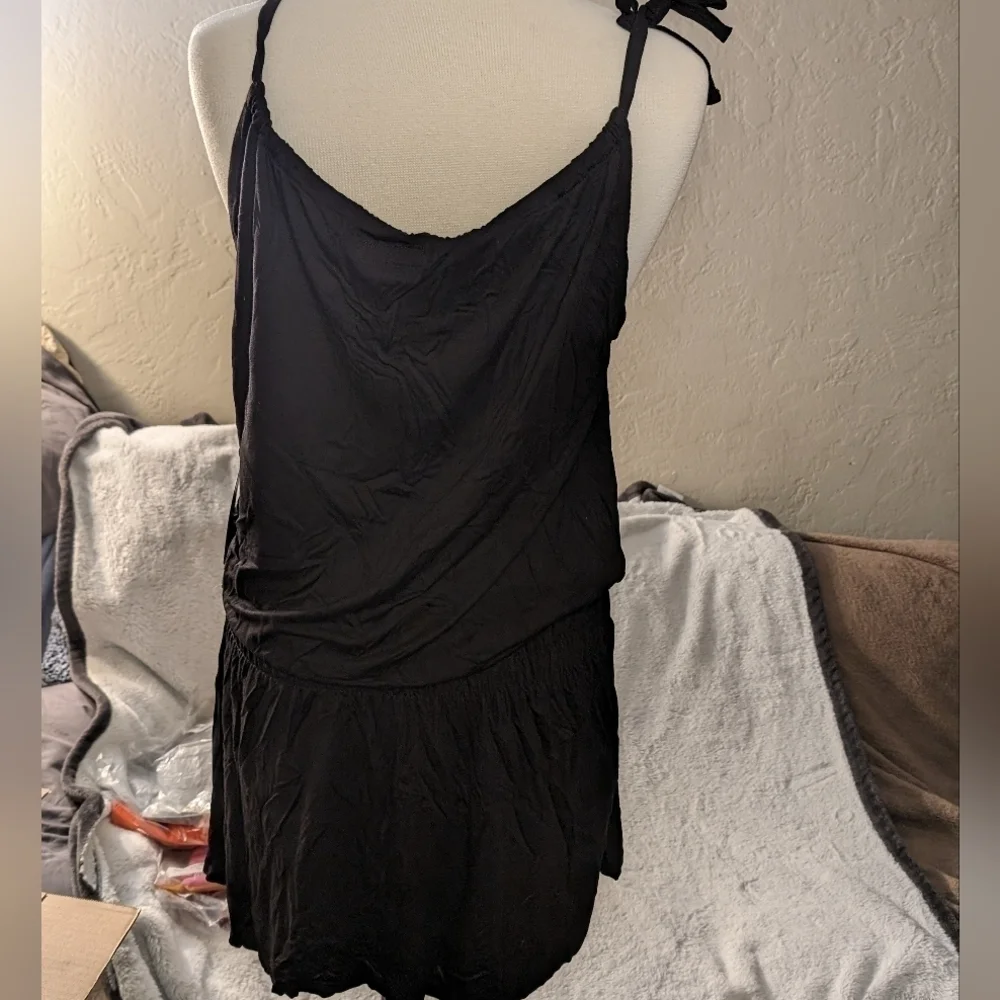 Kenmore‎ black tank dress with smocked waist sz M - Picture 2 of 6